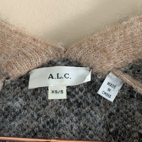 A.L.C. Leone Leopard oversized Alpaca Blend Cardigan XS/S retail $795 - Picture 5 of 6